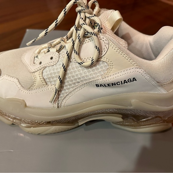 Men’s Balenciaga Triple S Sneakers Size 11 Off White EUC - Picture 6 of 13